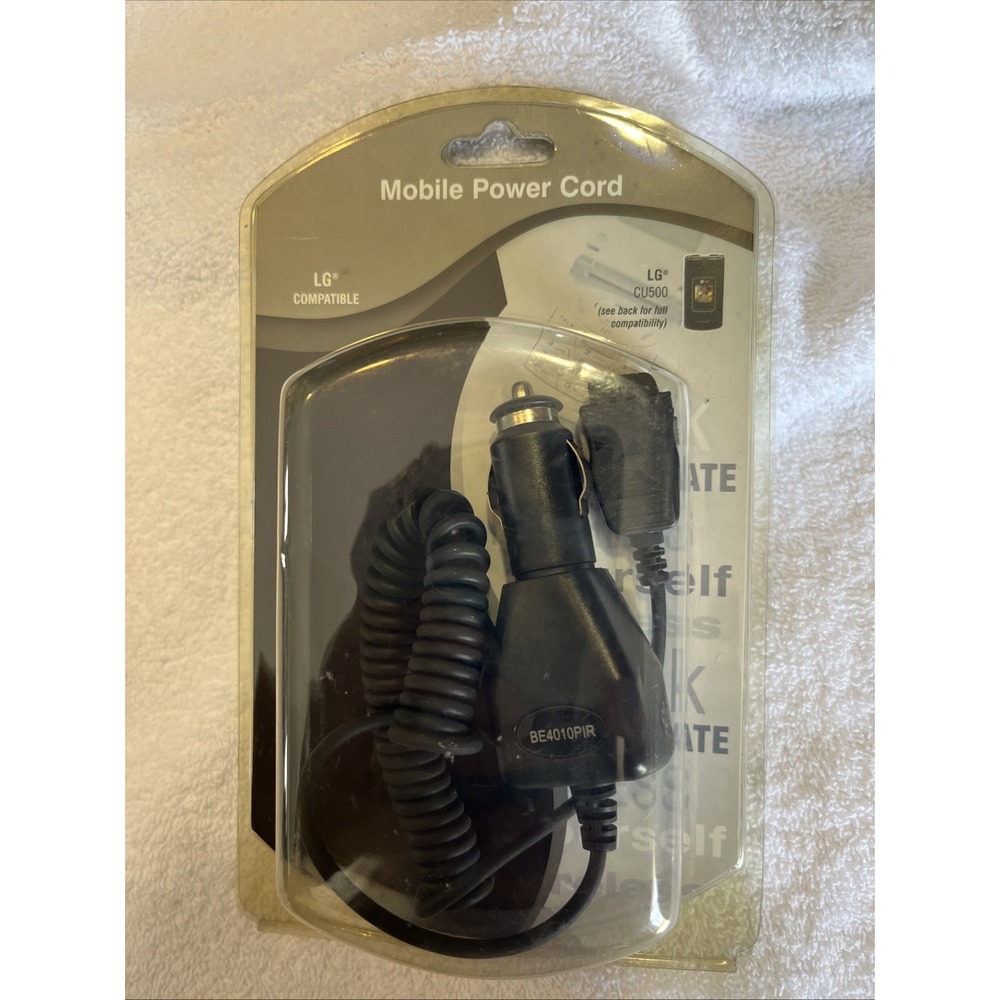 NEW Mobile Power Cord For LG Phones NIB -lighter